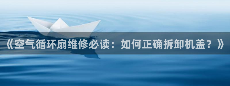 凯发k8官方网娱乐官方：《空气循环扇维修必读：如何正确拆卸机盖？》