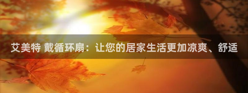 凯发k8登录首页：艾美特 戴循环扇：让您的居家生活更加凉爽、舒适