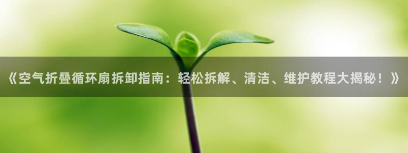 凯发k8国际不能提款了吗：《空气折叠循环扇拆卸指南：轻松拆解、清洁、维护教程大揭秘！》