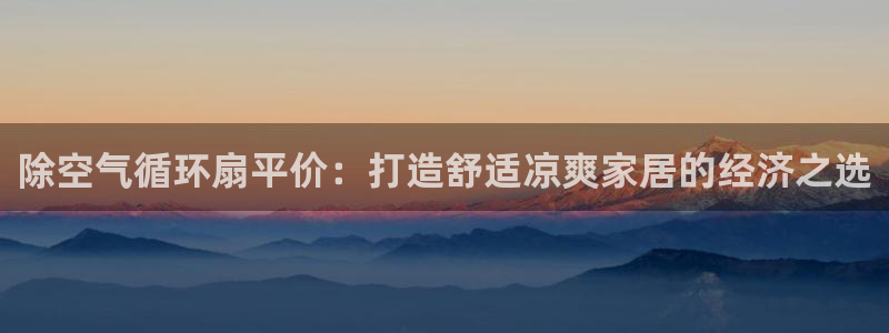 凯发a600丶cc官网首页：除空气循环扇平价：打造舒适凉爽家居的经济之选