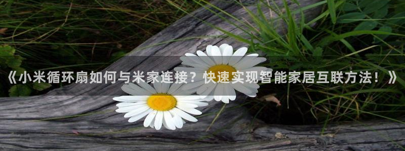 凯发国际娱乐官网k8：《小米循环扇如何与米家连接？快速实现智能家居互联方法！》